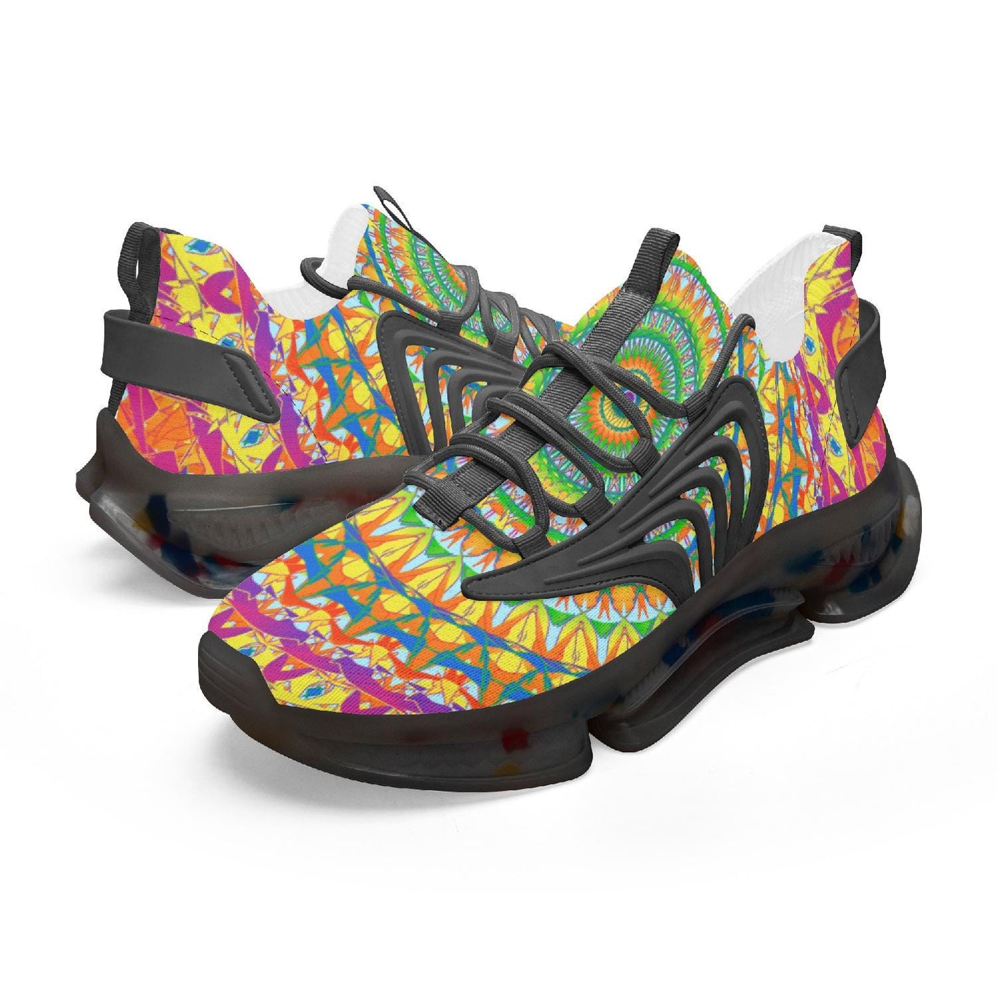 Heavenly Stylish Wings Style Bounce Mesh Knit Sneakers