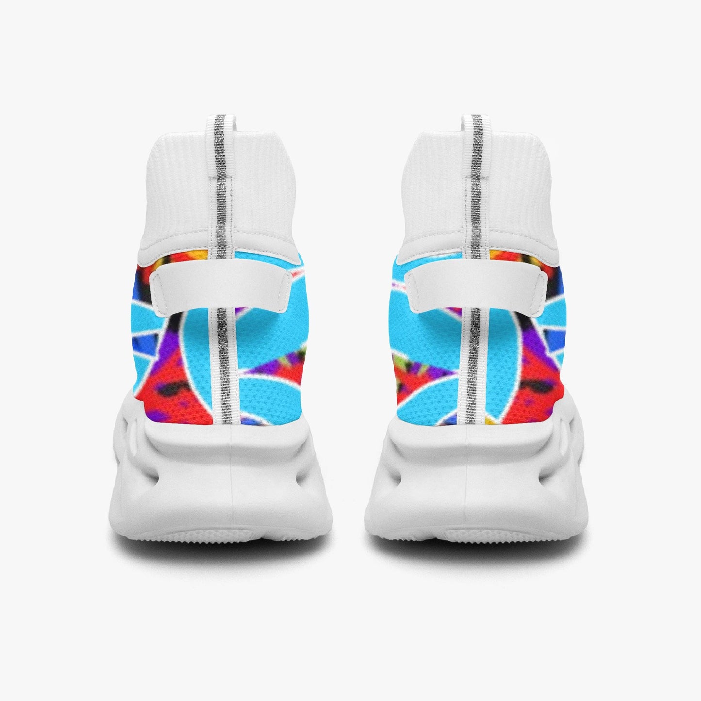 Blue Float High-top Bounce Mesh Knit Sneakers