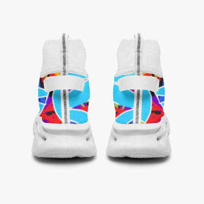 Blue Float High-top Bounce Mesh Knit Sneakers