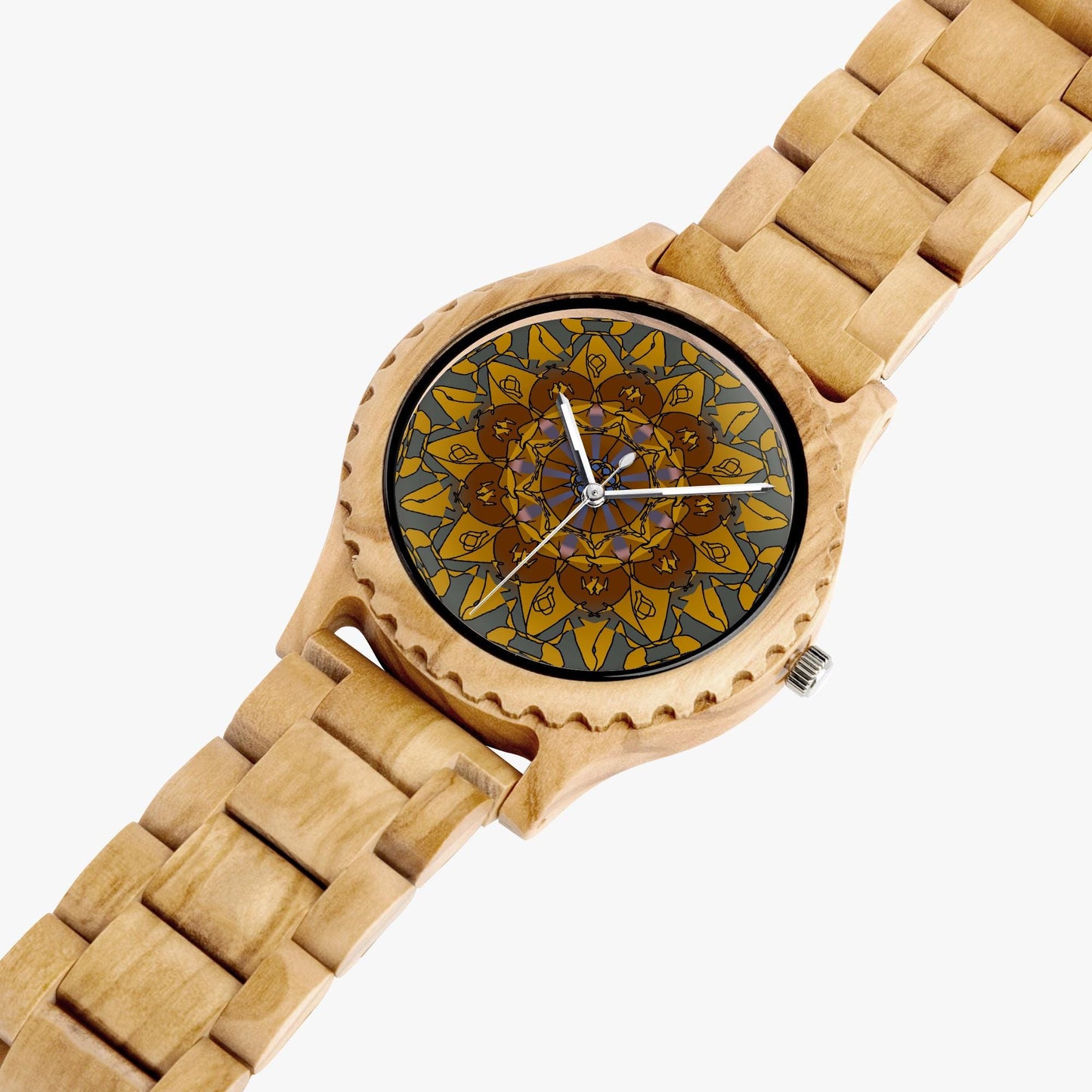 Heavenly Time Italian Olive Lumber Wooden Watch