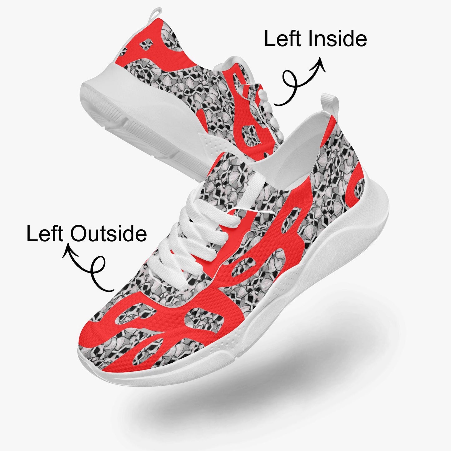 Skulls In Red Women's Running Shoes