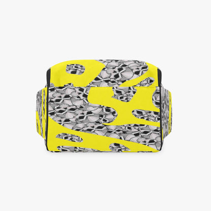 Skulls In Yellow Baby Momaz Diaper Backpack