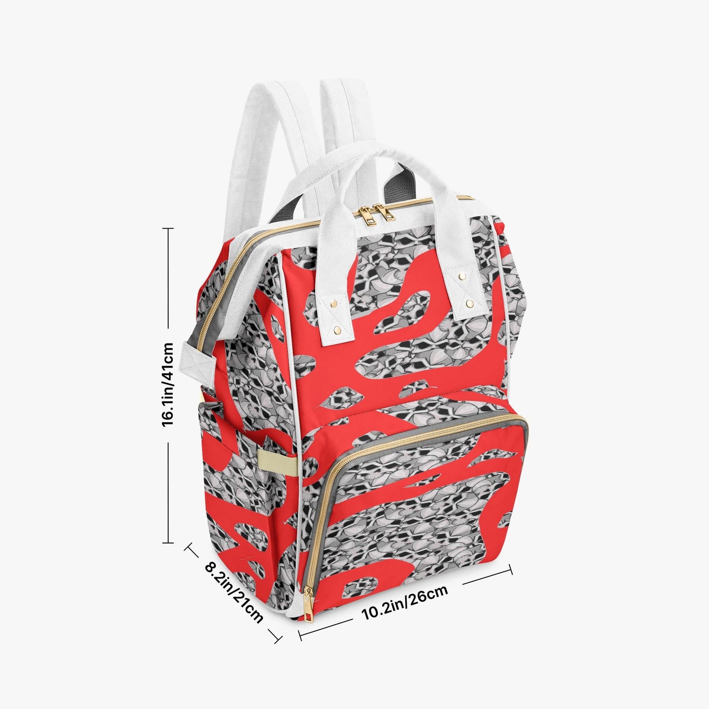 Skulls In Red Baby Momaz Diaper Backpack
