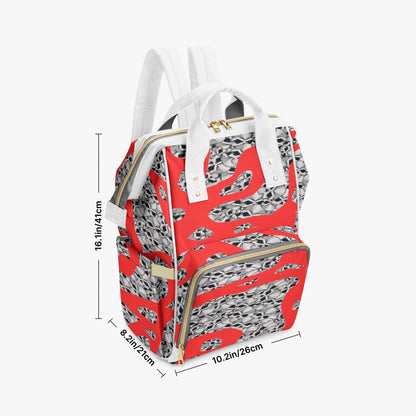Skulls In Red Baby Momaz Diaper Backpack