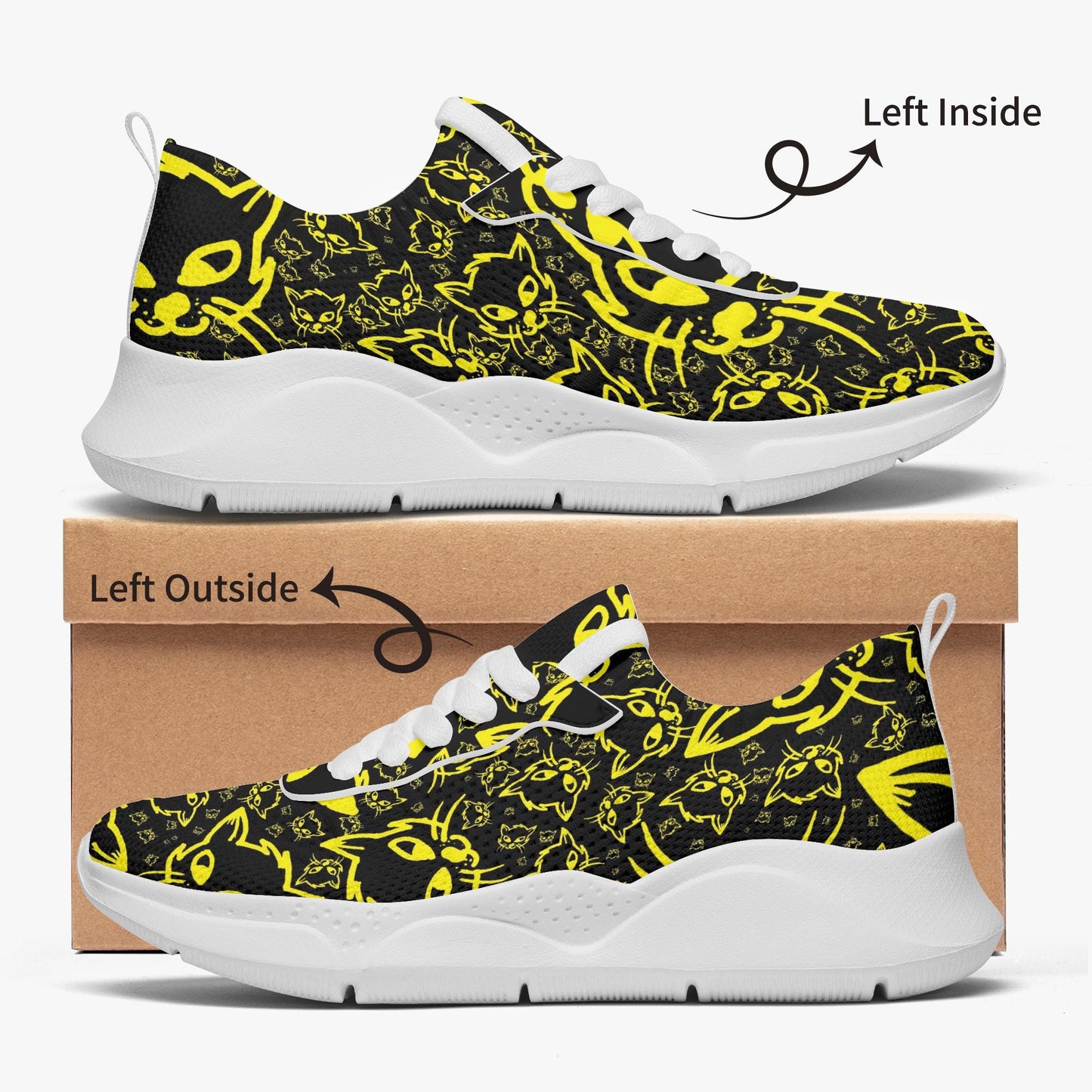 Black Yellow Mellow Women's Running Shoes