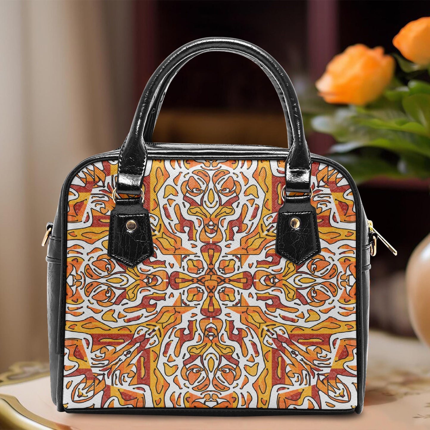 Heavenly Cross Casual Leather Saddle Bag
