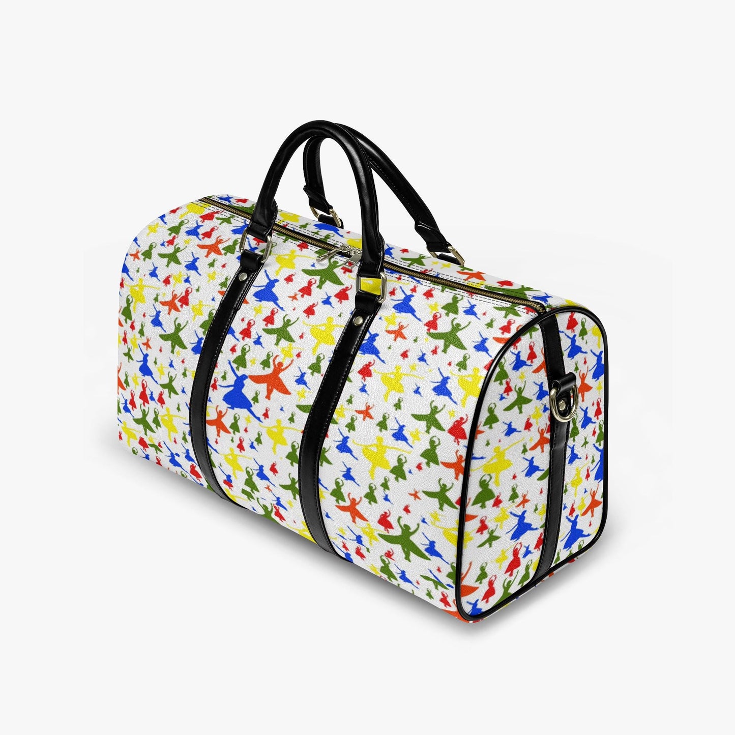Colorful Ballerina Travel Duffle Bag