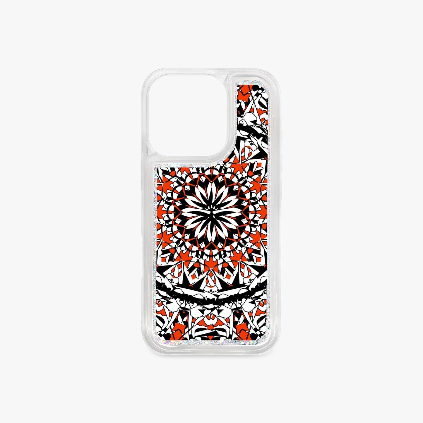 Flower Bloom In Orange iPhone 16 Series Liquid Clear Cases