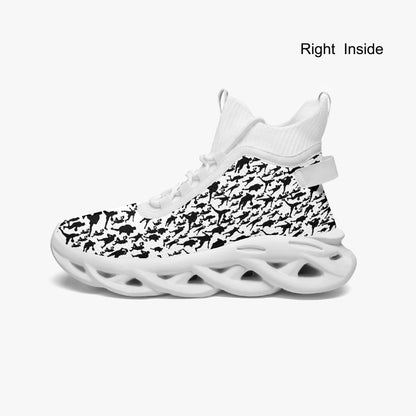 B-Ball Moves High-top Bounce Mesh Knit Sneakers