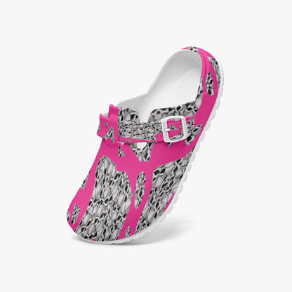 Skulls In Pink EVA Nurse Clogs