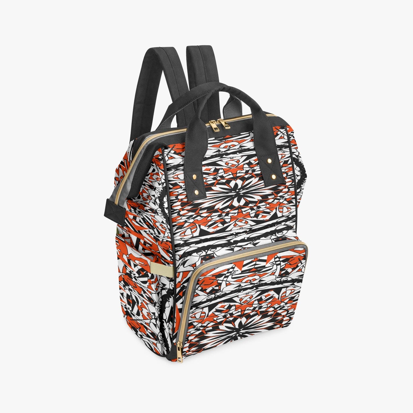 Flower Bloom In Orange Baby Momaz Diaper Backpack