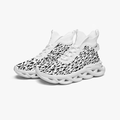 B-Ball Moves High-top Bounce Mesh Knit Sneakers