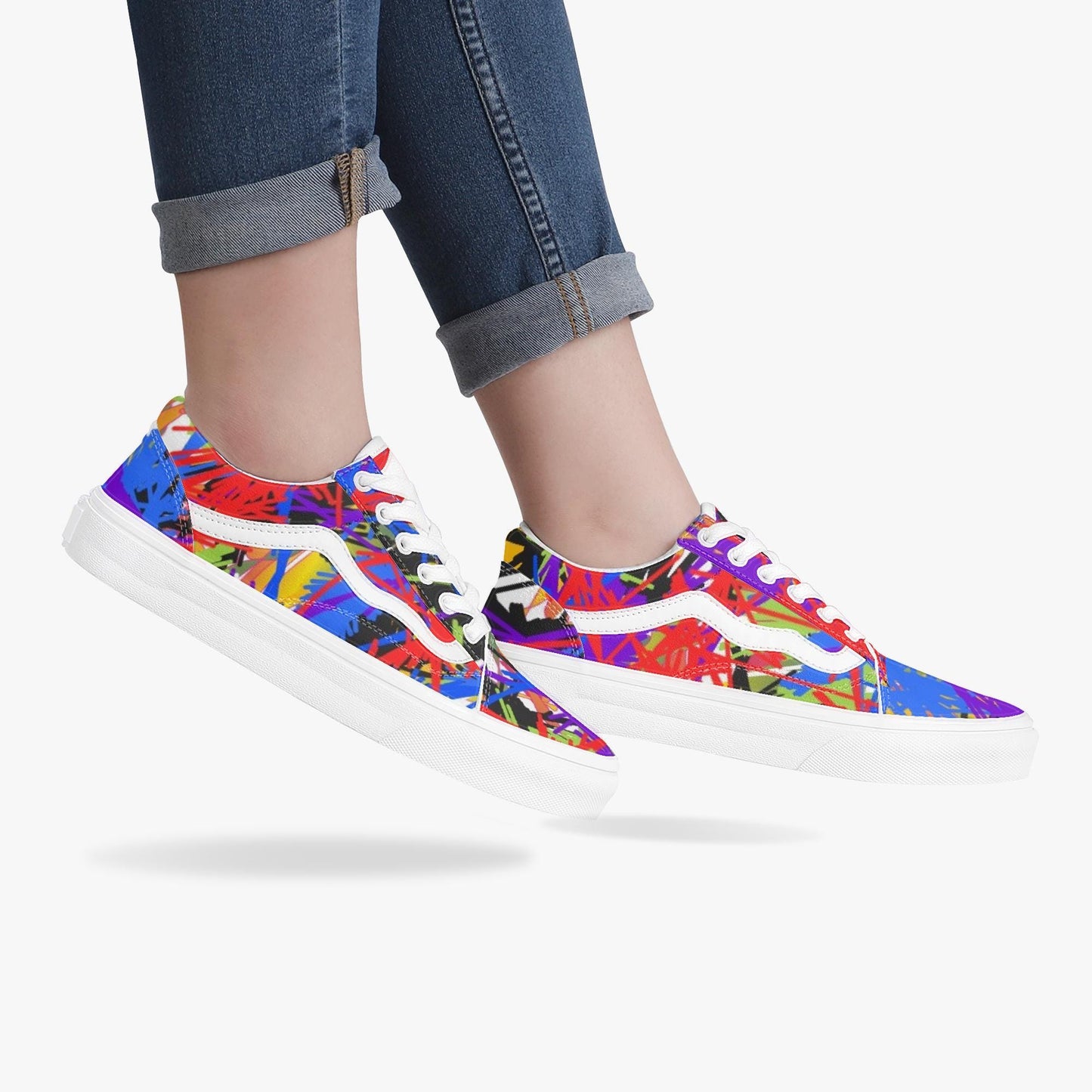 Splash Out Trendy Low-Top Canvas Sneakers