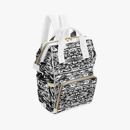 Flower Bloom In Black Baby Momaz Diaper Backpack
