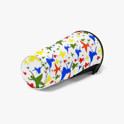 Colorful Ballerina Tumbler Sleeve with Phone Holder