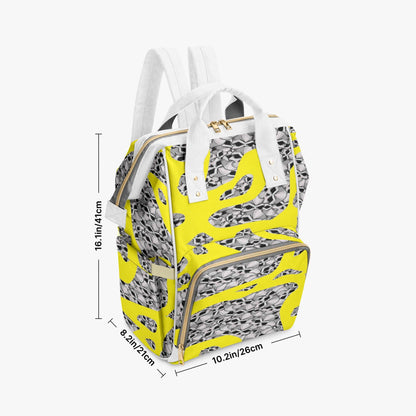 Skulls In Yellow Baby Momaz Diaper Backpack