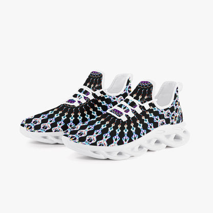 Web Wave Bounce Mesh Knit Sneakers - White