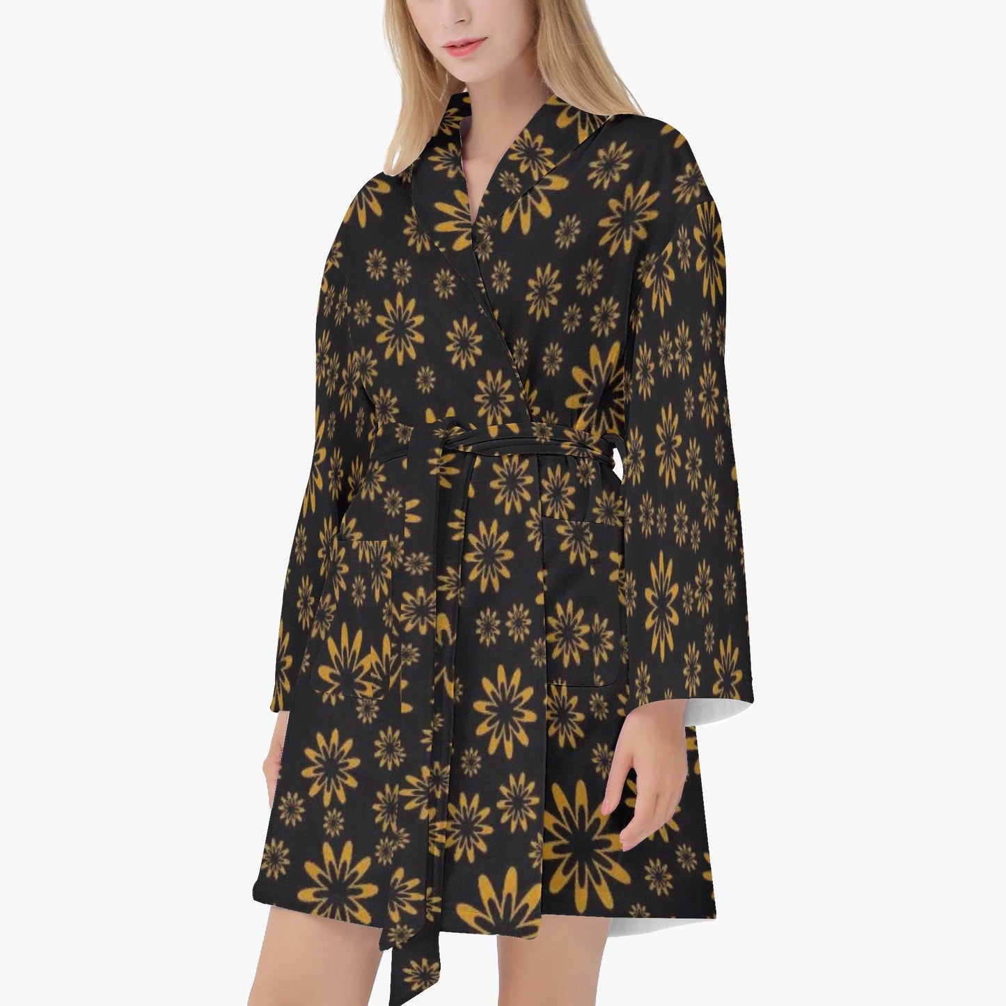Flower Boomtelyah Women's Loose-fitting Bathrobe