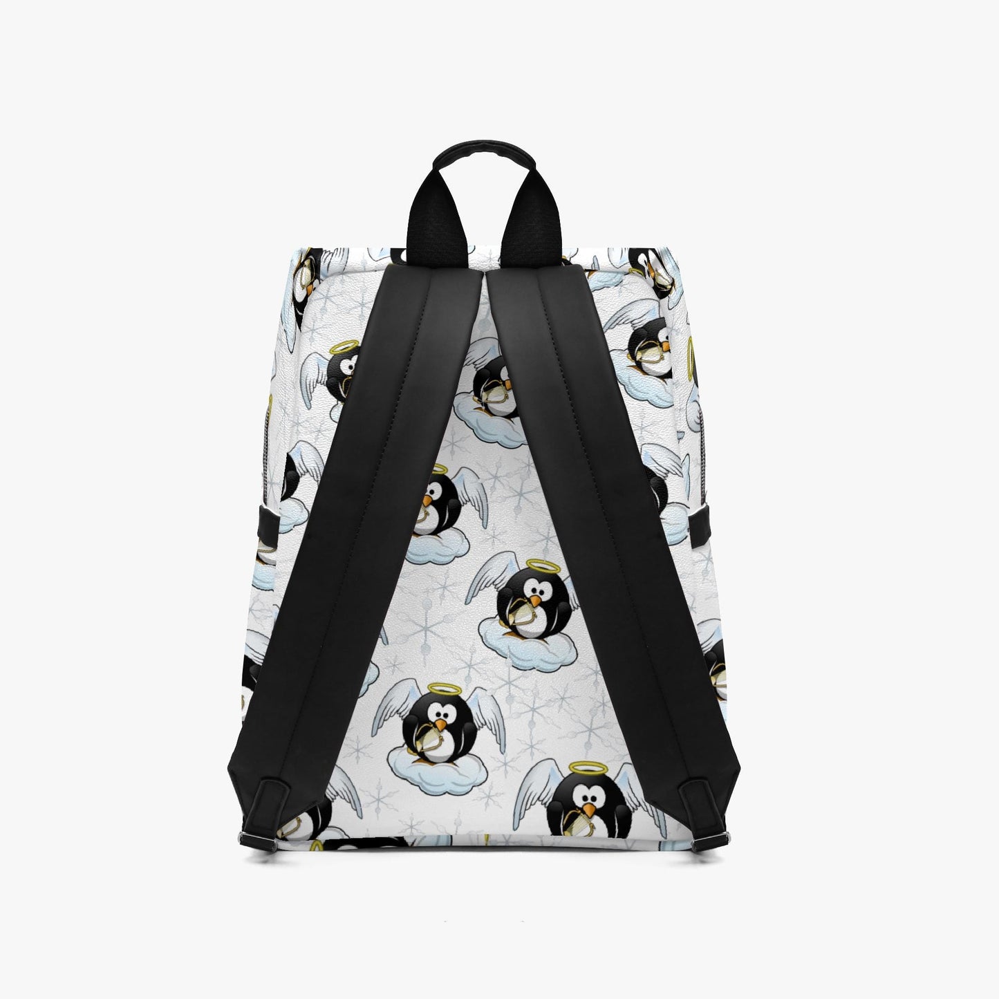 Penguin Angel Zipper-up Leather Backpack