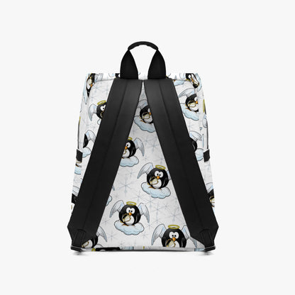 Penguin Angel Zipper-up Leather Backpack