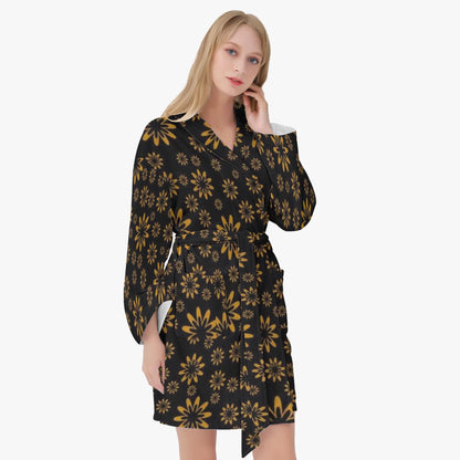 Flower Boomtelyah Women's Loose-fitting Bathrobe