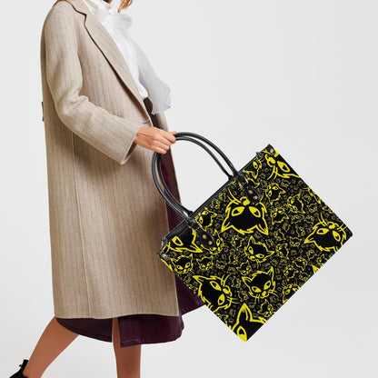 Black Yellow Mellow Concise Type Women's Tote Bag