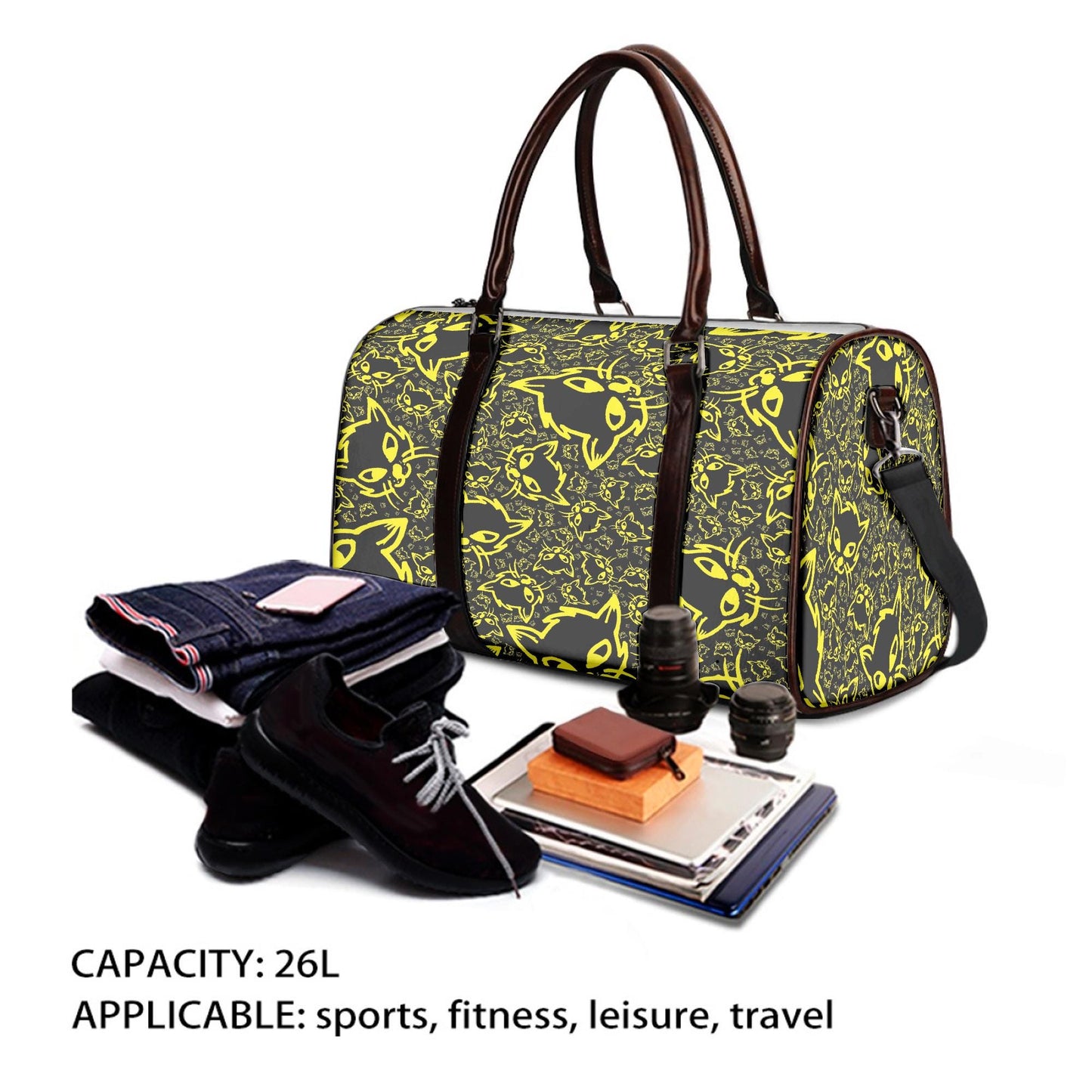 Black Yellow Mellow Duffle Bag