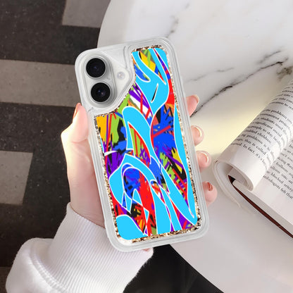 Blue FLOAT Abstract iPhone 16 Series Liquid Clear Cases