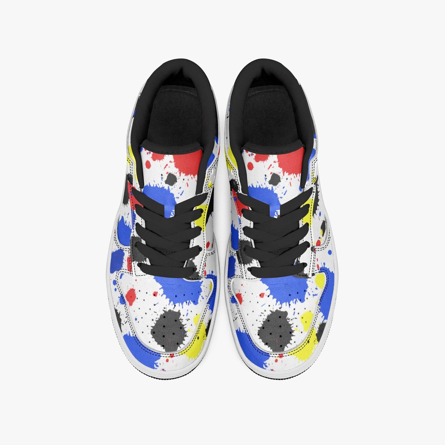 Paint Drip Dunk Stylish Low-Top Leather Sneakers