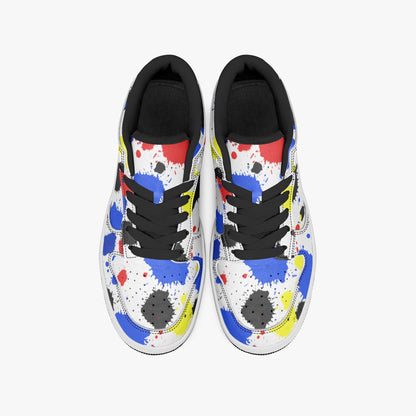 Paint Drip Dunk Stylish Low-Top Leather Sneakers