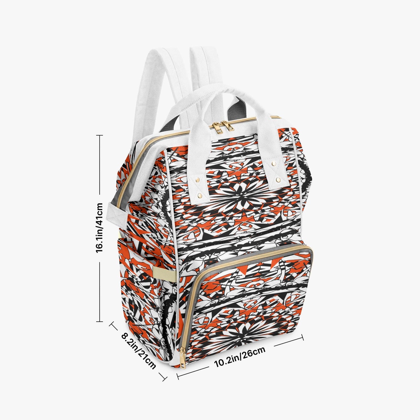 Flower Bloom In Orange Baby Momaz Diaper Backpack