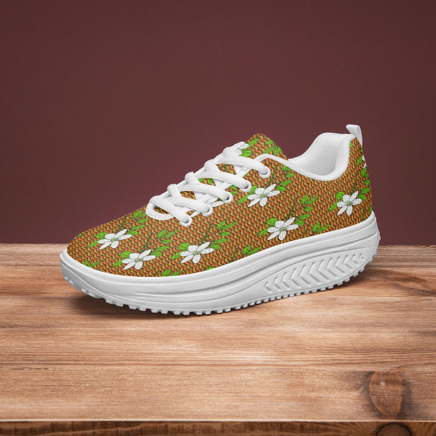 Floral Casual Women’s Mesh Rocking Shoes