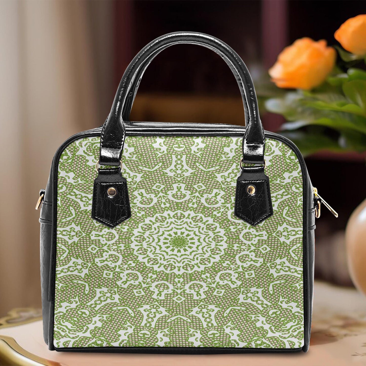 Green Sensation Casual Leather Saddle Bag