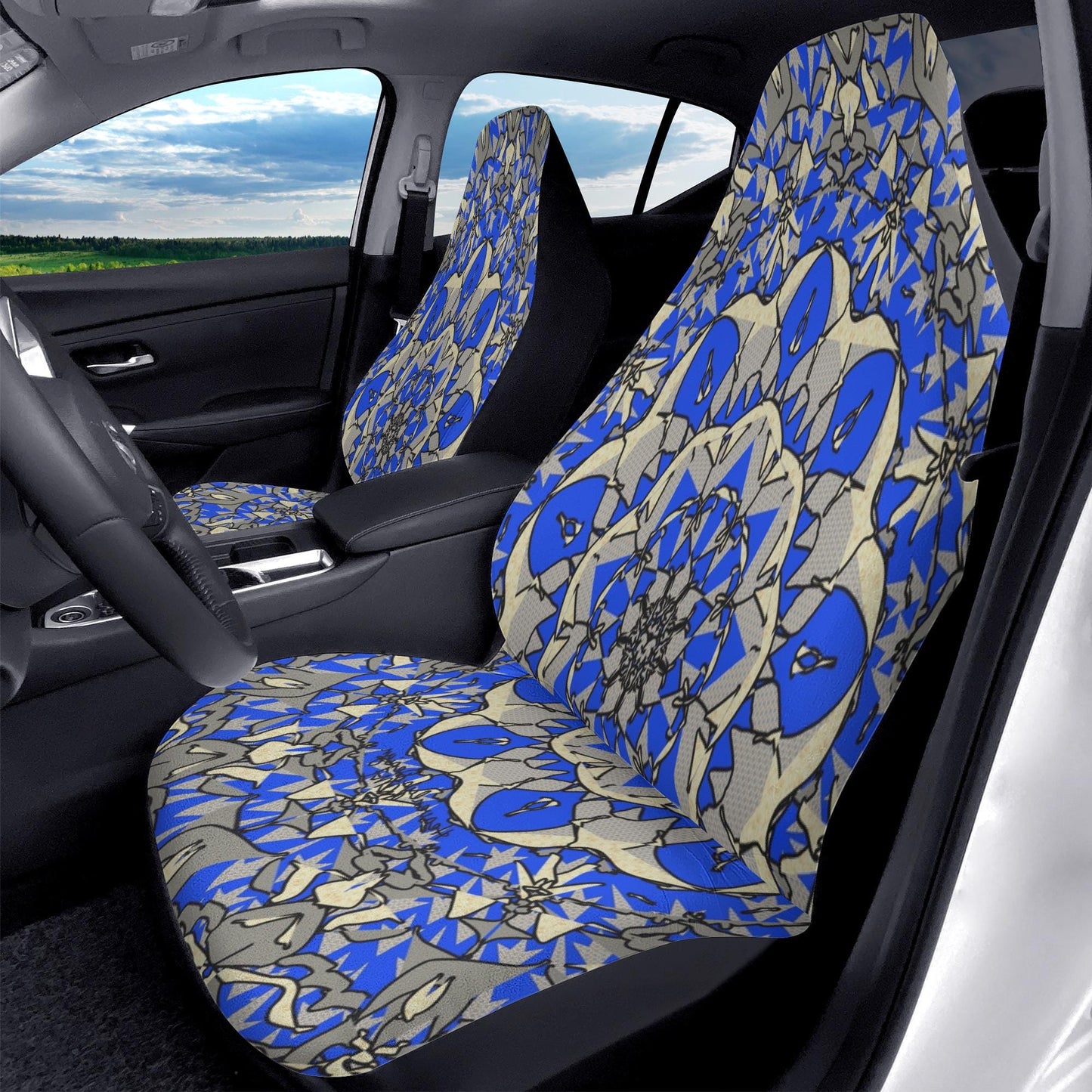 Blue Breeze Microfiber Car Seat Covers - 2Pcs
