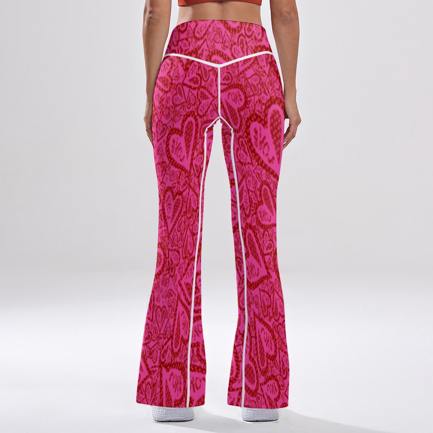 Hearts Of Love High-rise Bell-bottoms Yoga Pants
