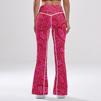 Hearts Of Love High-rise Bell-bottoms Yoga Pants