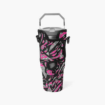Skullfeti Tumbler Sleeve with Phone Holder