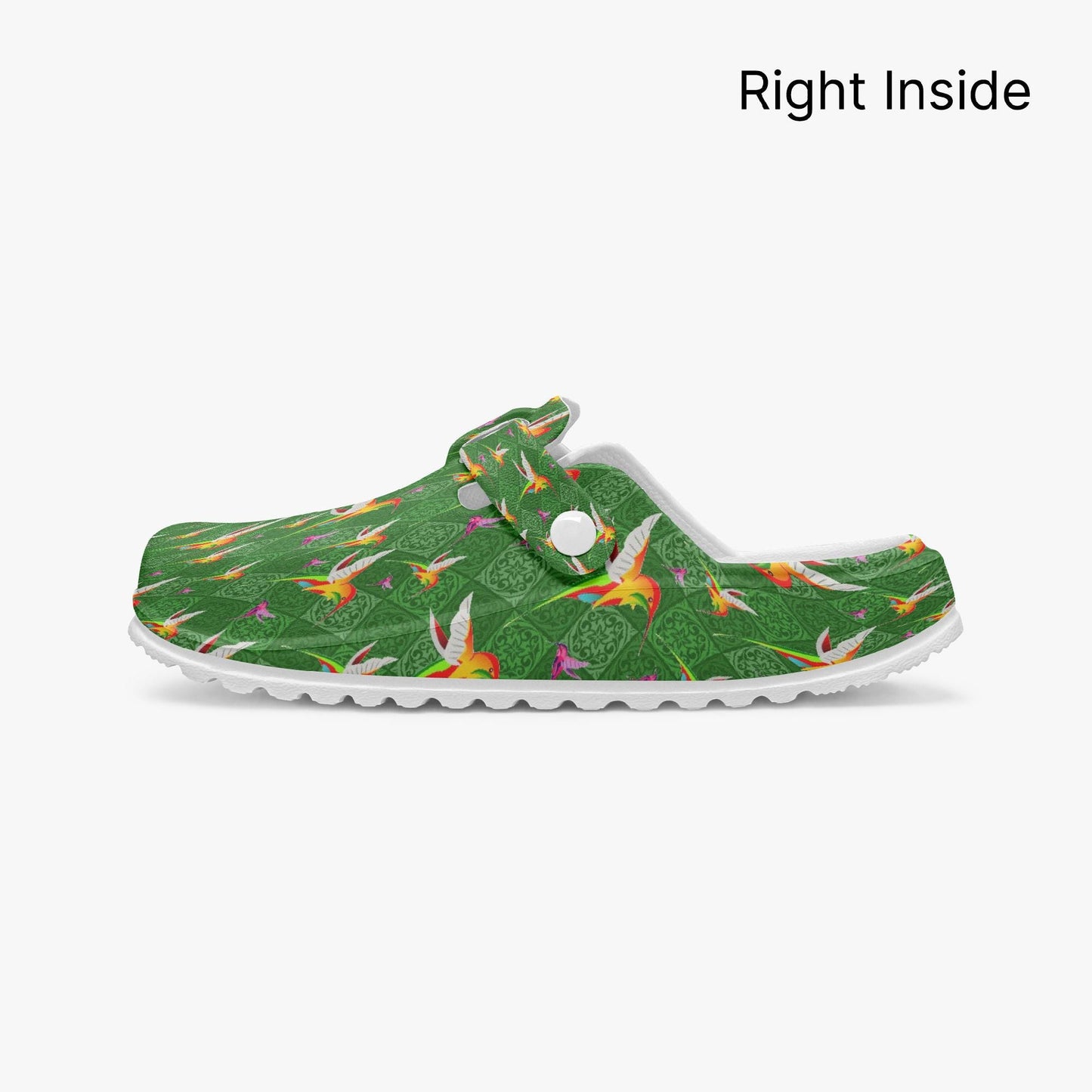 Humming Birds In Green EVA Nurse Clogs