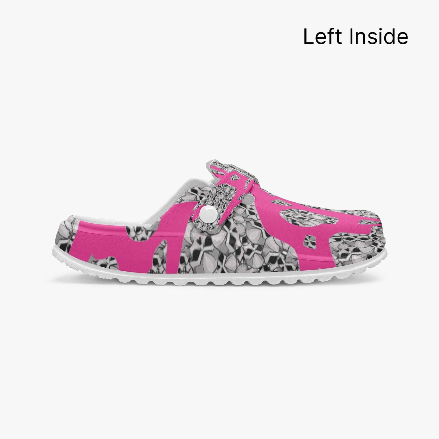 Skulls In Pink EVA Nurse Clogs