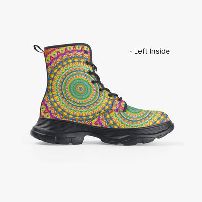 Heavenly Stylish Casual Leather Chunky Boots