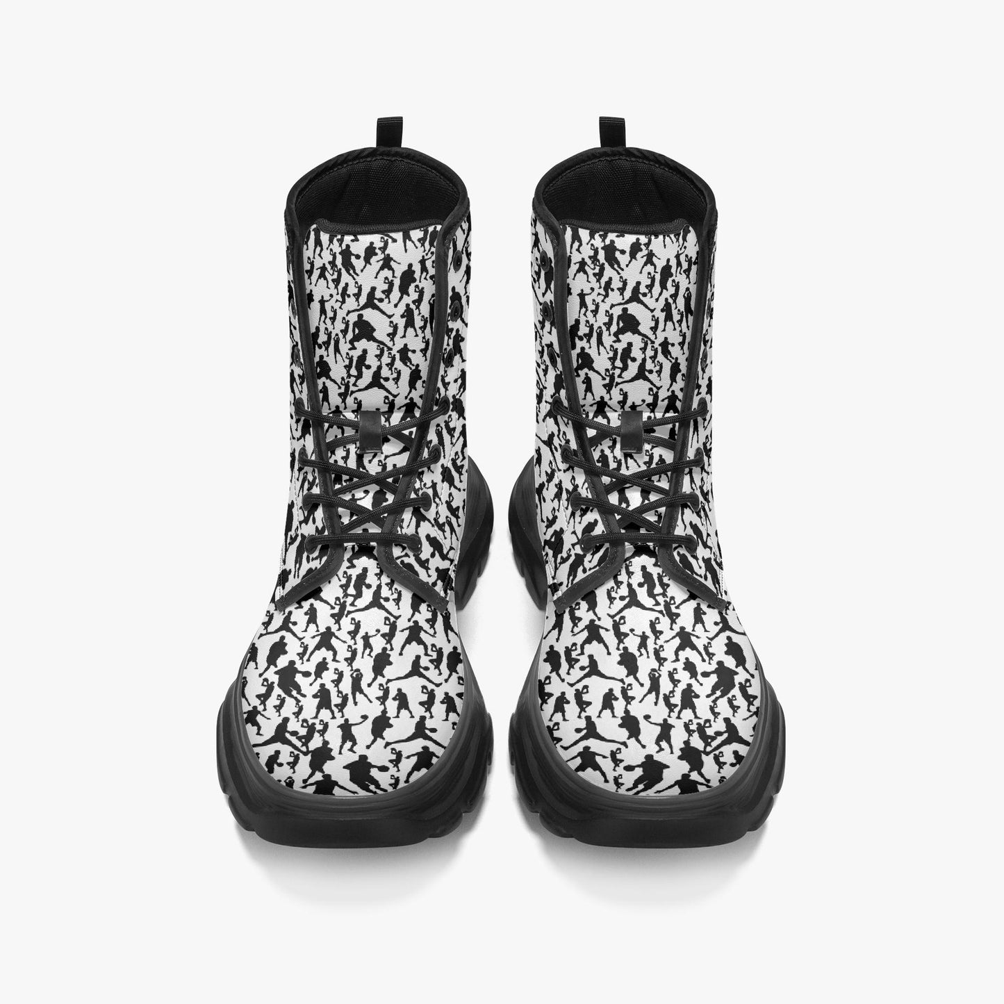 B-Ball Moves Casual Leather Chunky Boots