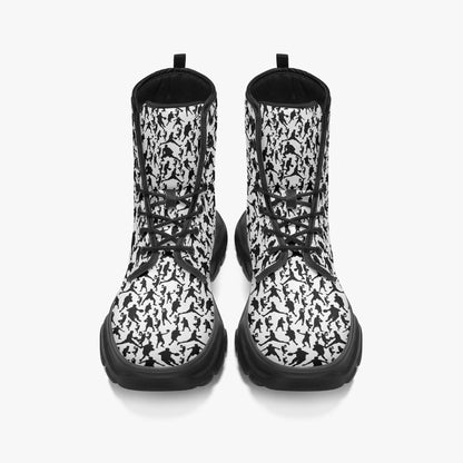 B-Ball Moves Casual Leather Chunky Boots