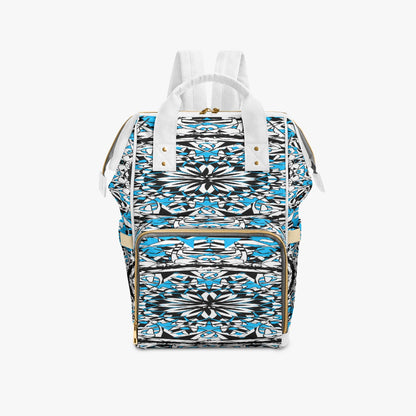 Flower Bloom In Blue Baby Momaz Diaper Backpack