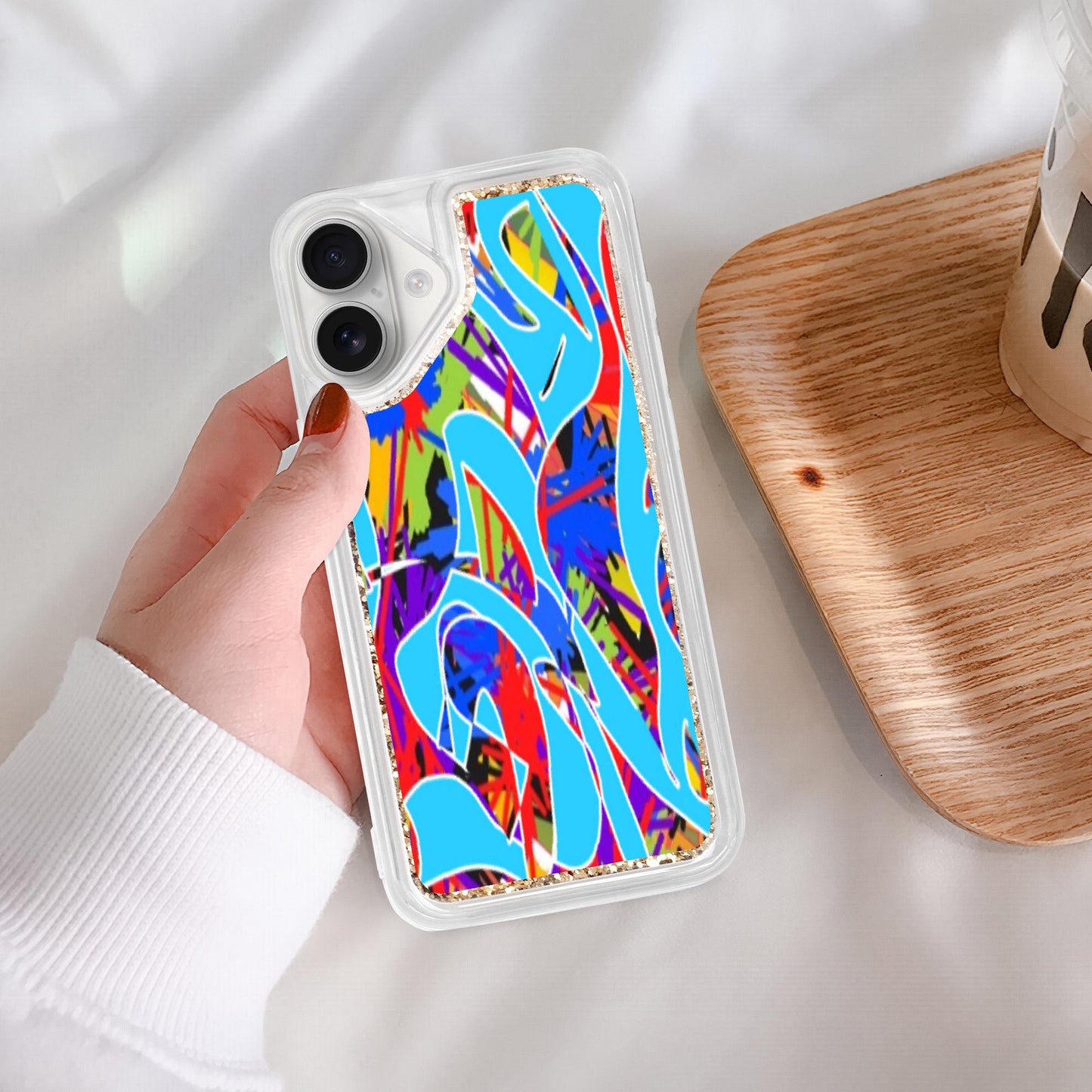 Blue FLOAT Abstract iPhone 16 Series Liquid Clear Cases