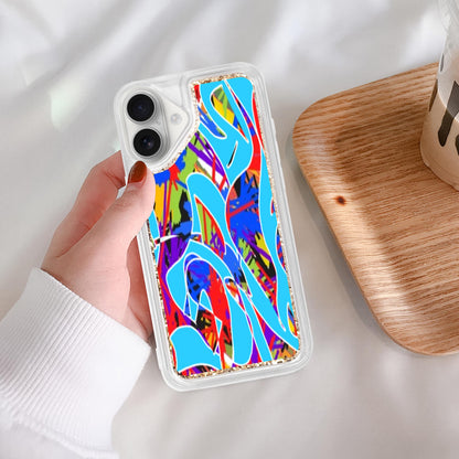 Blue FLOAT Abstract iPhone 16 Series Liquid Clear Cases