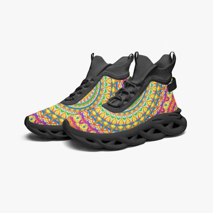 Heavenly Stylish High-top Bounce Mesh Knit Sneakers