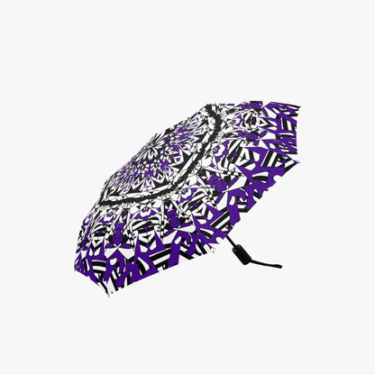 Flower Bloom In Purple Automatic Folding Umbrella