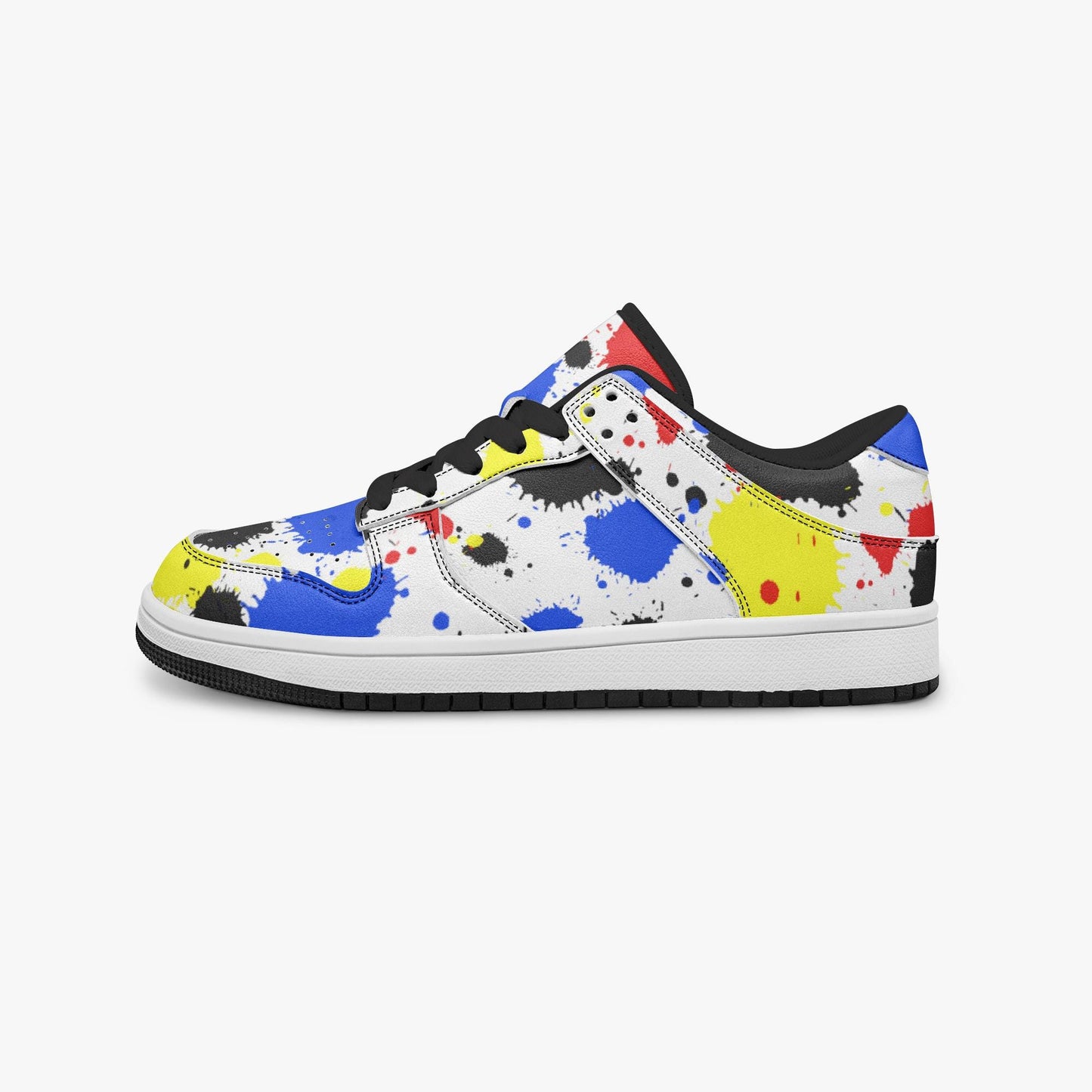 Paint Drip Dunk Stylish Low-Top Leather Sneakers