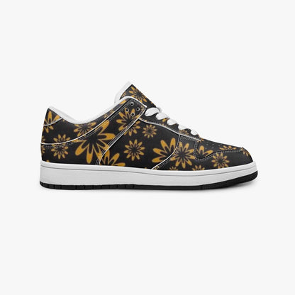 Flower Boomtelyah Dunk Stylish Low-Top Leather Sneakers