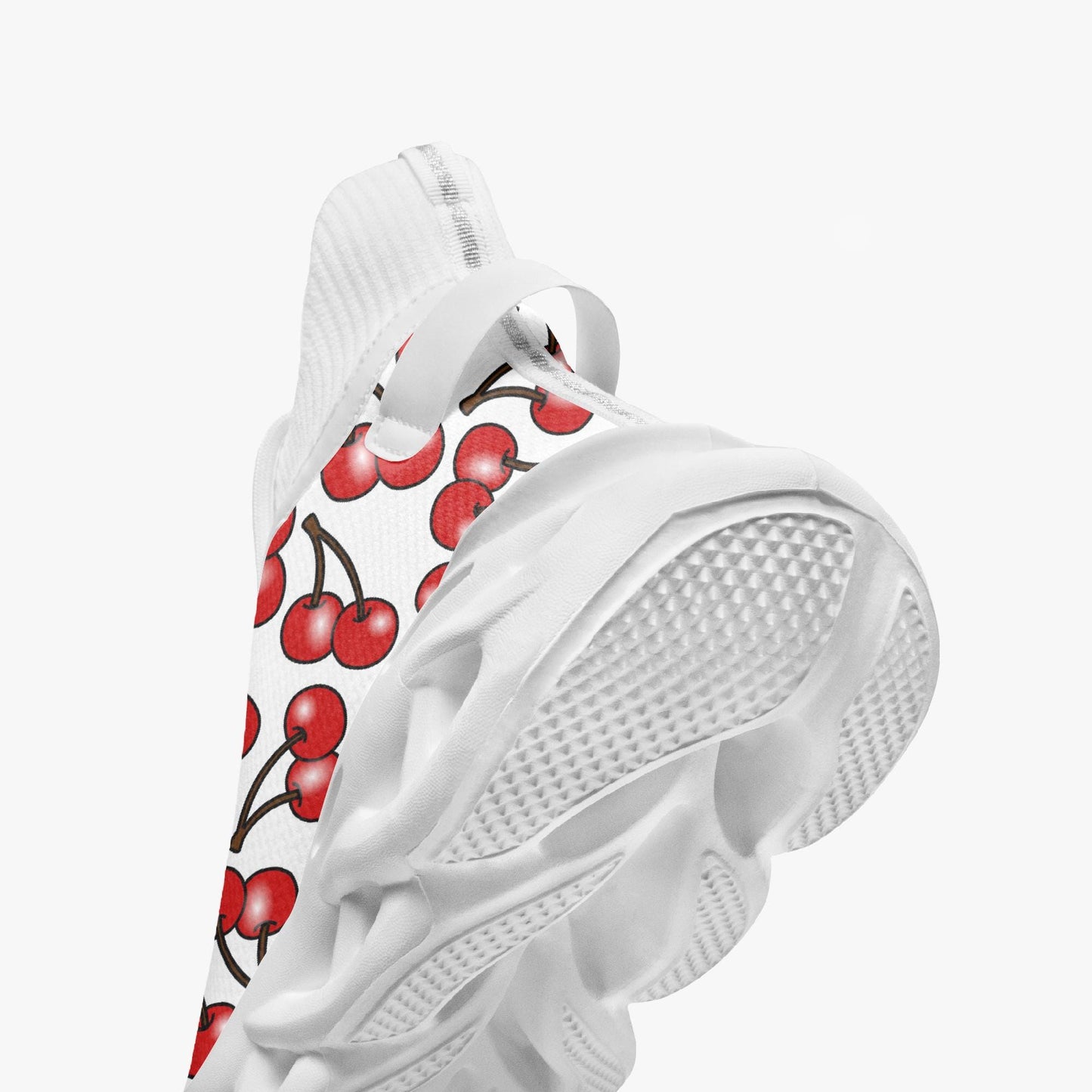 Cherry Blossom High-top Bounce Mesh Knit Sneakers